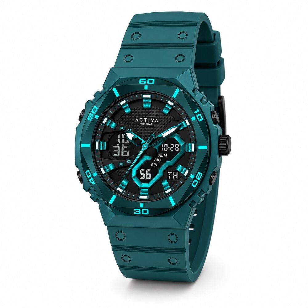 Invicta X Activa Exon Digital Men's Watch - 48mm, Teal Blue Green (ACW8120-004)